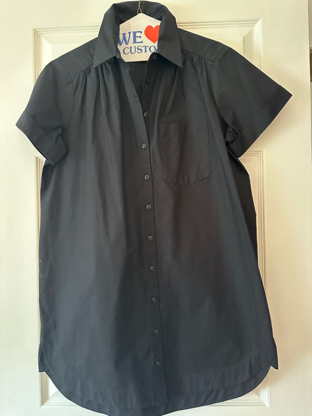 Maeve by Anthropologie cap  -Sleeve mini Shirt dress. Button front.